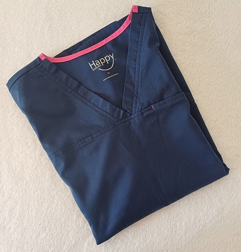 Ambo Médico Chaqueta Importada Talle Xl Happy Scrubs Azul