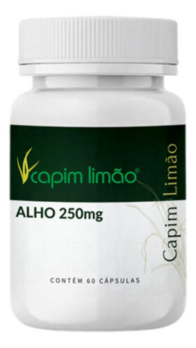 Alho 250 Mg 60 Capsulas Capim Limão Sabor Sem sabor
