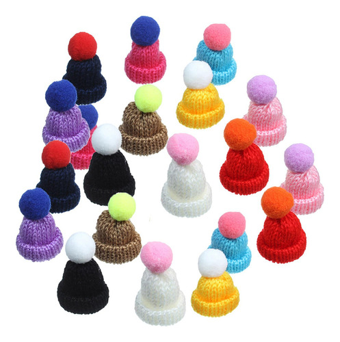 Mini Sombreros De Punto De Navidad Para 20 Piezas, Sombreros