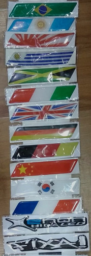 Calcos Banderines 3d Para Auto Bandera Corea 12cmx2.5cm