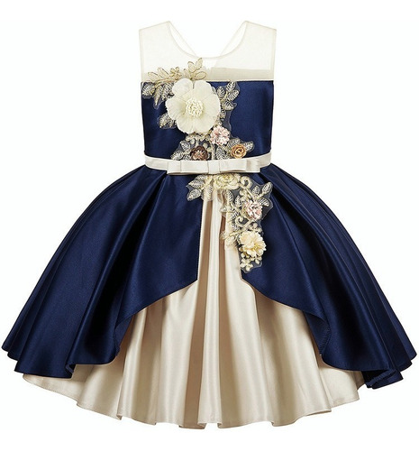 Vestido Elegante De Bebé Niña Fiesta Princesa Boda 4-11 Años