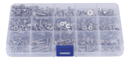 Paquete De 440 Piezas M3 M4 M5 Tornillos Hexagonales Cabeza