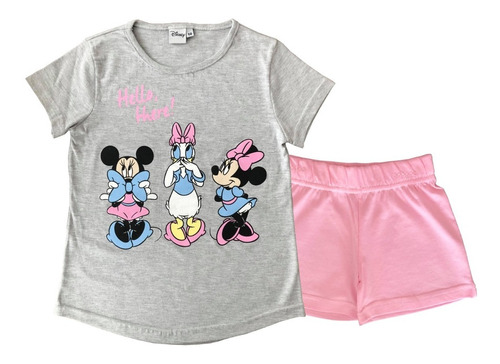 Pijama Niñas Manga Corta Disney Minnie Mouse Orig Mundomania