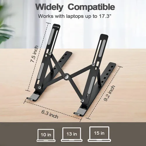 Soporte ajustable para notebooks y netbooks con 10 posiciones Genérica Soporte Genérico Blanco