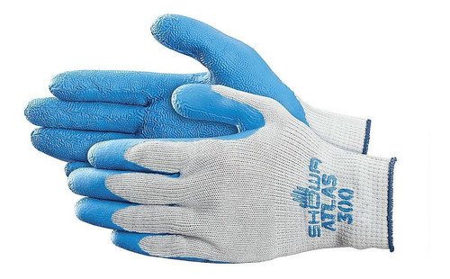 Showa Atlas 300 Guantes Recubiertos De Látex-medianos-12/paq