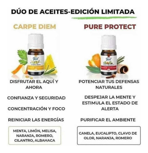 Aceite Esencial Carpe Diem Y Puré Protect 5ml C/u Swiss Just