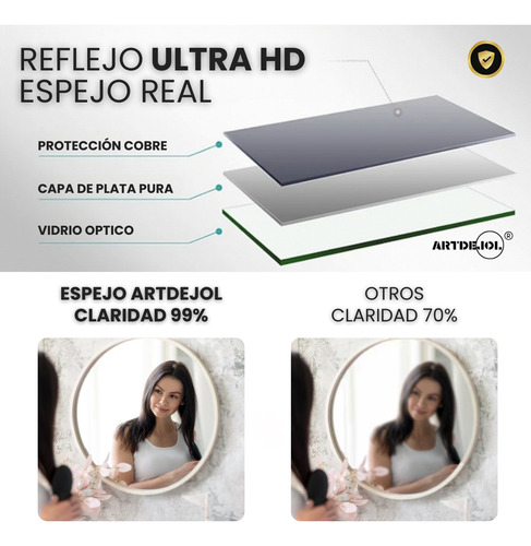 Espejo Arco Con Luz Led 60 X 120 Elegante