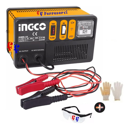 Imagen 2 de 4 de Ff Cargador De Bateria Auto Moto Ingco Portable 6/12v Cb1501