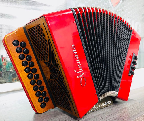 Acordeon 8 Baixos 8/21 Vermelha (gaita De Botão) Minuano