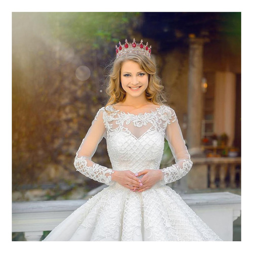 Corona De Reina Coronas Y Tiaras De Boda Con Diamantes De El Corona Blanca Dorada.
