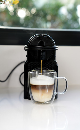 Set X 2 Taza Café Vaso Vidrio Doble Carol 350 Ml Agua Doble Vidrio