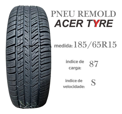 Pneu Remold 185/65r15 87s Vipal Inmetro Garantia - Acer Tyre
