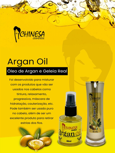 Escova Progressiva Chinesa Sem Formol 2x1l + Argan Qu