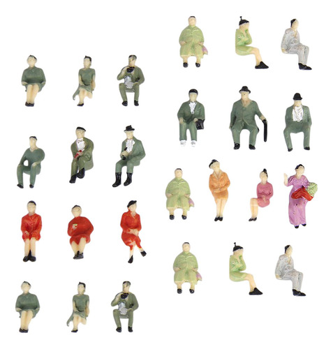 2 X 25x Escala Ho 1:87 Figuras, Passageiro De Rua Do Sentar
