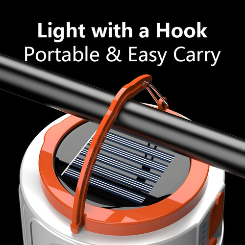 Lámpara Recargable Solar Linterna Camping Led Para Acampar