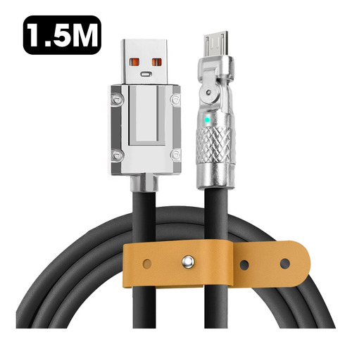 Cable Micro Usb Negro De 1,5 M, Cargador De Teléfono Android