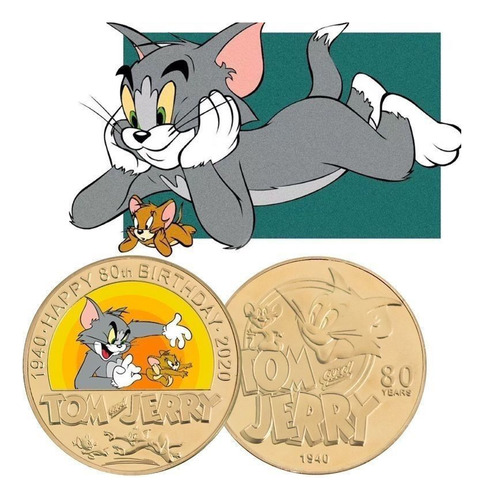 Moneda Conmemorativa Animada De Dibujos Animados De Tom Meta