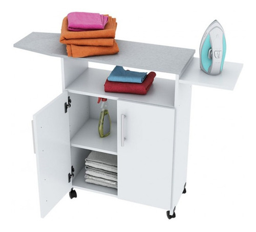 Mueble Organizador Centro De Planchado Blanco Imperdible!