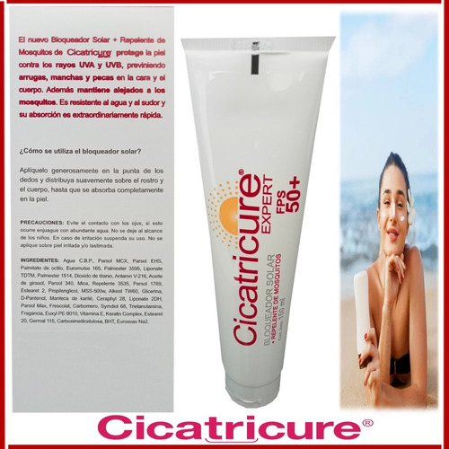 Protector Solar Cicatricure Expert Antimosquitos Fps 50 125g