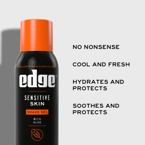Edge Sensitive Skin Gel De Afeitar Para Hombre 78 G Con Aloe