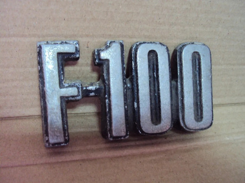 Emblema F-100 Aluminio Usado Pickup Ford Año 72 Al 79