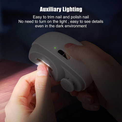 Cortador De Unhas Elétrico Automático Com Luz E 2 Velocidade