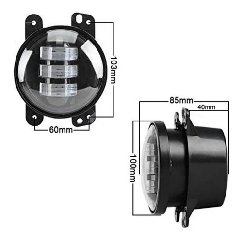 Imagen 3 de 5 de Kit Opticas Antiniebla Led De 4 Pulgadas