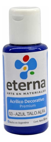 Acrílico Decorativo Premium Eterna 53 Azul Talo Alfa 50 Ml