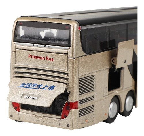 Modelo Eléctrico De Autobús De Juguete De Dos Pisos Con Luz