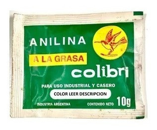 Anilina Ala Grasa Colibri Para Uso Industrial Y Casero 10grs