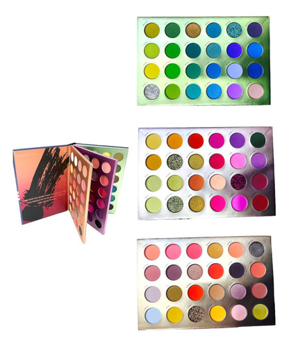 Paleta De 72 Sombras Colores Pigmentación Glitter Ojos Libro