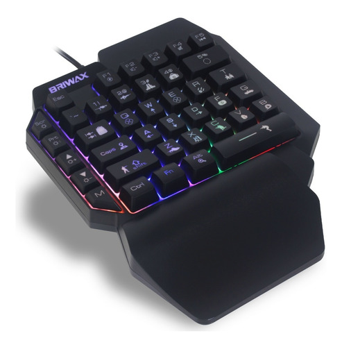 Kit Gamer Celular Teclado Mouse Conversor Bluetooth Suporte Cor do teclado Preto