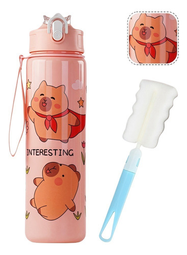 Ff Vaso Agua Deportivo Con Pajita Para Capibara, 2 Unidades