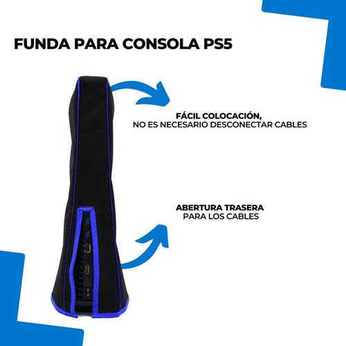 Imagen 5 de 8 de Kit 1 Funda Consola Vertical Ps5/play5 + 1 Funda Joystick