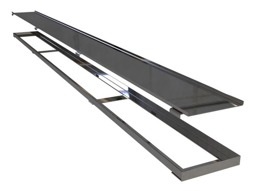 Kit 4 Ralo Linear Invisivel Cola Piso Oculto 15x100 Cm Inox