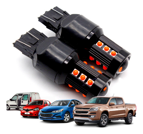 Foco 7443 15 Led Rojo Universal
