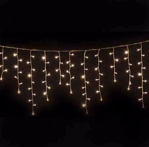 Imagen 3 de 6 de Luces Navideña Cascada Led 160 Focos Solo Color Blanco.!!!