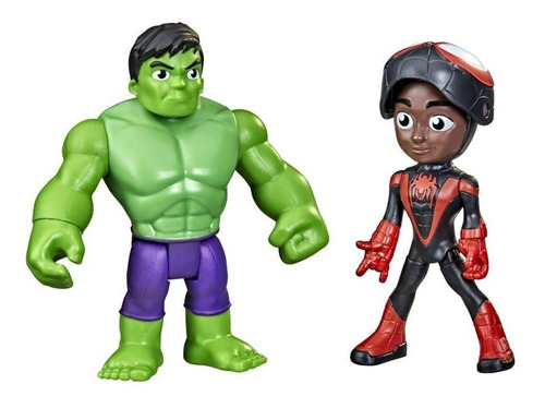 Boneco Marvel Amazing Friends Hulk E Miles Morales Hasbro