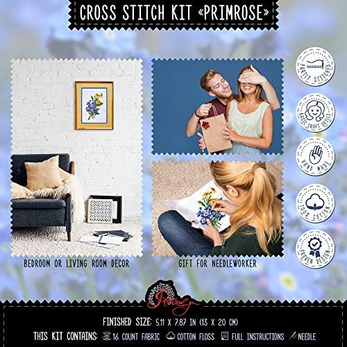 Kit De Punto De Cruz Con Cuentas Povitrulya Primrose, Juego