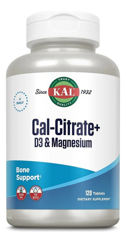 Kal | Cal Citrate D3 Magnesium | 120 Tablets