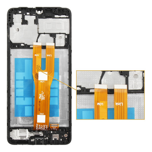 Srjtek Pantalla C/marco ( A A A) Para Samsung A06 Sm-a065f Color Negro