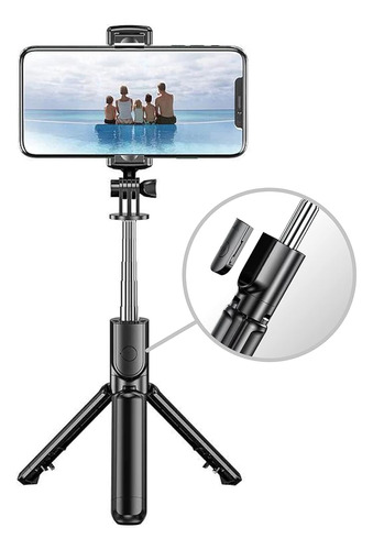 Trípode Bluetooth Selfie Stick Con Control Remoto: Soporte A