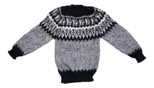 Sweater Pullover Lana Alpaca Andino Hojas Talle 0 Niños 