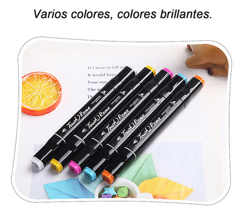 Marcadores Doble Punta Plumones Punta De Pincel 36 Colores A Base De Alcohol Marcadores Permanente