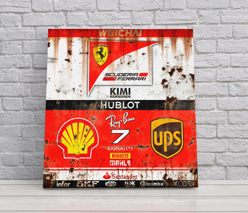 Carteles Kimi Raikkonen Formula 1 F1 Retro 30x30 Cm