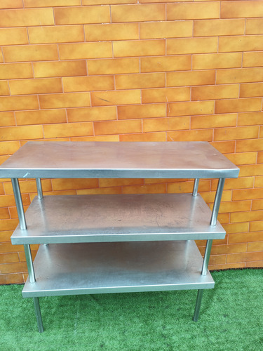 Mesa Prateleira Industrial Inox 3 Andar (Usado)