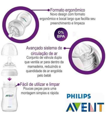 Imagem 5 de 5 de Mamadeira Linha Pétala Decorada Flamingo 260ml Philips Avent