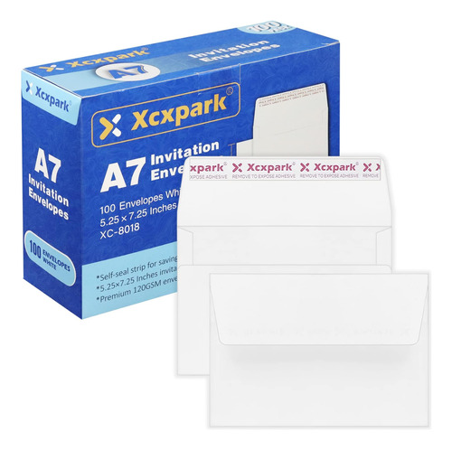 Xxcxpark 100 Sobres De Invitación A7 Imprimibles, Tarjetas D