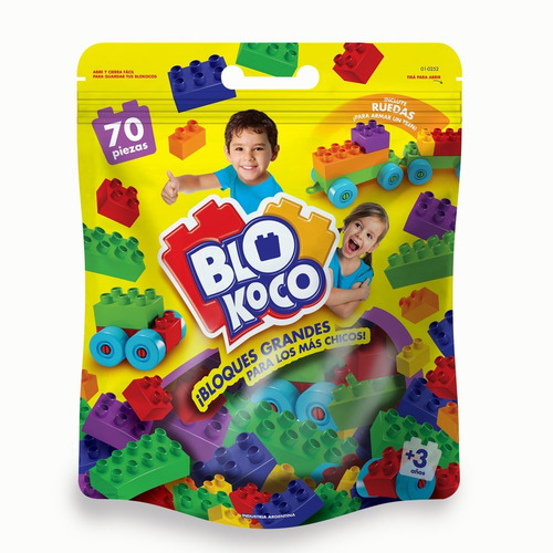 Imagen 2 de 8 de Bloques Para Armar Blokoco Doypack 70 Bloques Grandes