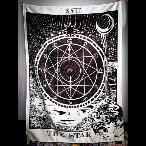 Imagen 3 de 6 de Tapiz Paño Carta De Tarot The Star La Estrella - Grande